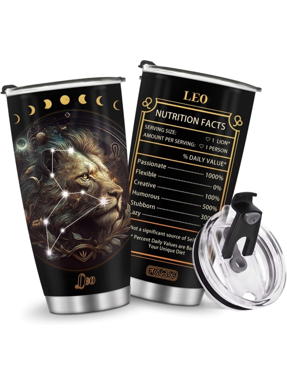 Leo Zodiac Horoscope Insulated Stainless Steel Tumbler - Hot or Cold